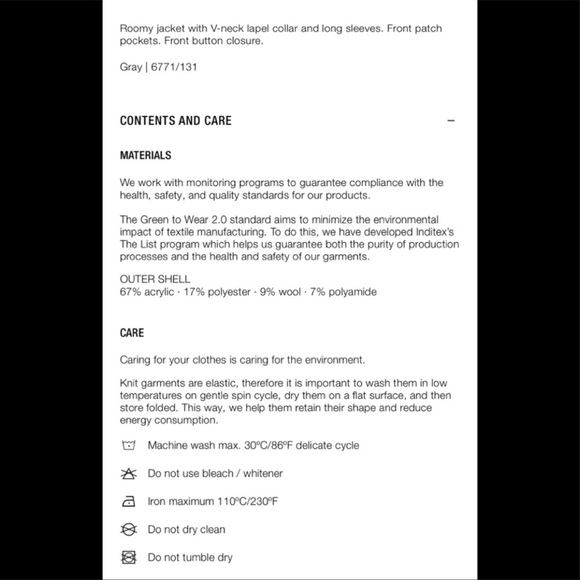 ZARA OVERSIZED KNIT CARDIGAN WITH POCKETS | SIZE: S | NWT - Picture 9 of 9